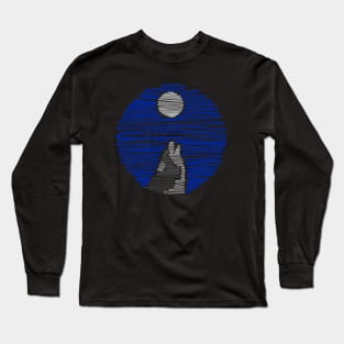 Wolf and Moonlight Long Sleeve T-Shirt